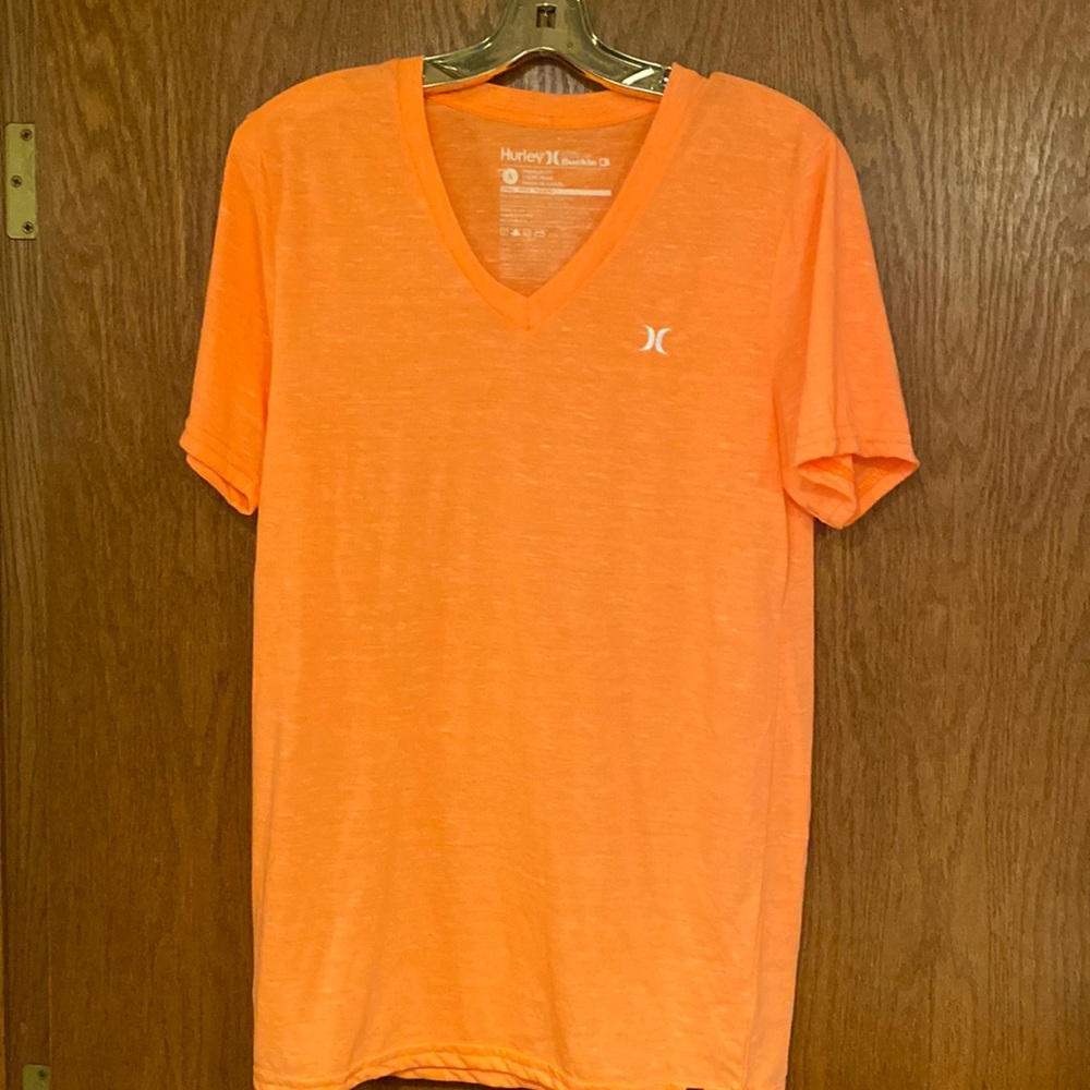 Neon Orange Hurley v-neck tshirt